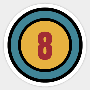 The Number 8 - eight - eighth Sticker